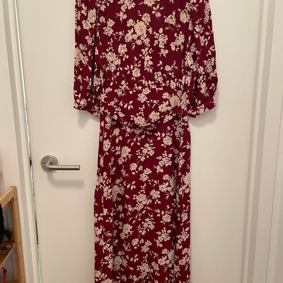NWT Rouje Elona Dress 36 S Small Jeanne Damas French red floral - Picture 5 of 6